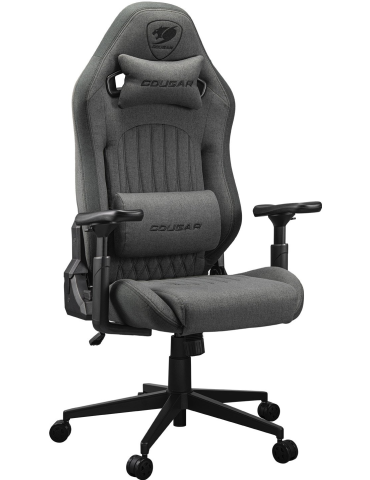 Геймърски стол COUGAR Explore Royal Gray F, Imitation linen, 3D armrests, Headrest + Lumbar support, 120kg - CGR-EPF-ROG - 1