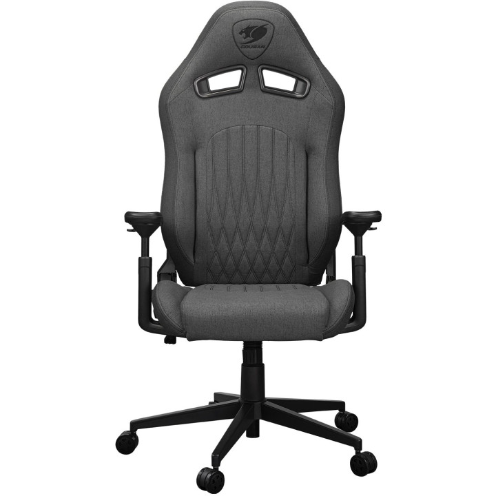Геймърски стол COUGAR Explore Royal Gray F, Imitation linen, 3D armrests, Headrest + Lumbar support, 120kg - CGR-EPF-ROG - 3