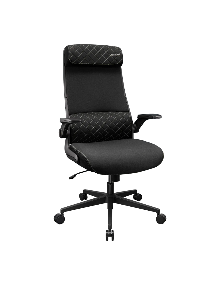 Геймърски стол COUGAR Stryder, Fabric, регулируема височина 470-570mm, поддържа до 120kg, черен - CGR-STD-BLB - 1