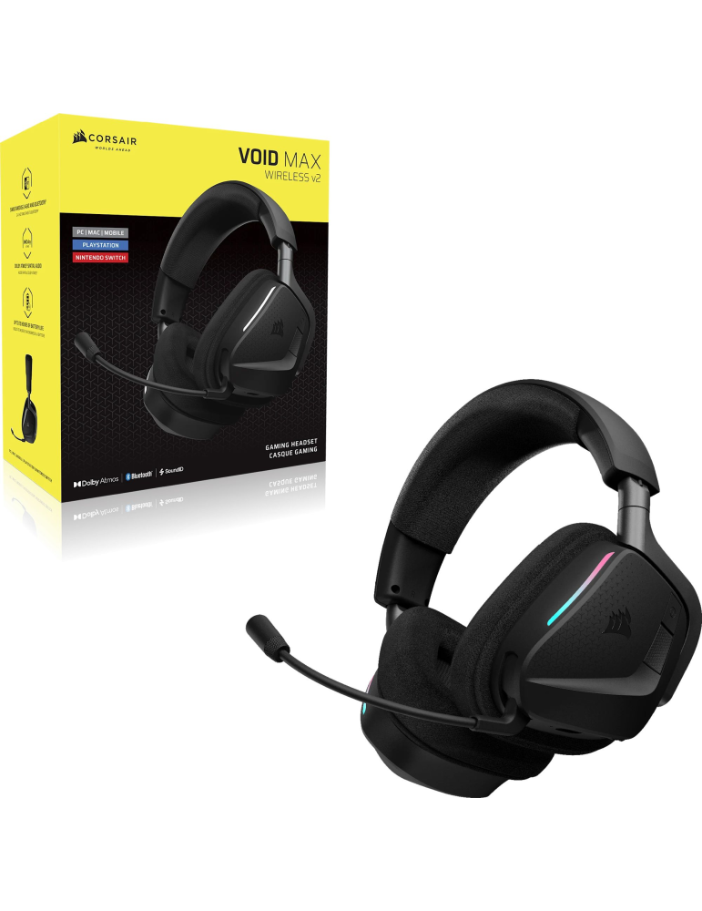 Безжични геймърски слушалки CORSAIR VOID MAX WL v2, 20Hz-20kHz - CA-9011388-WW - 5
