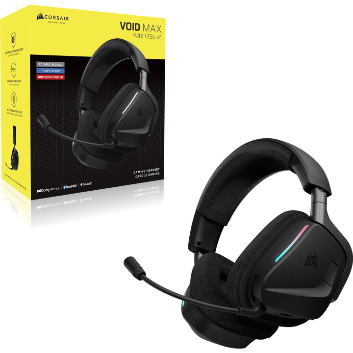 Безжични геймърски слушалки CORSAIR VOID MAX WL v2, 20Hz-20kHz - CA-9011388-WW - 5