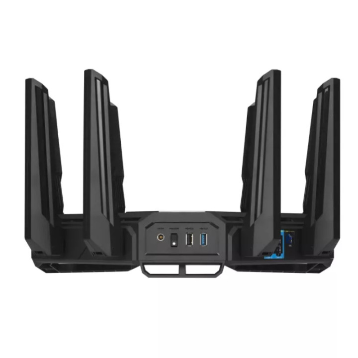 Рутер ASUS ROG Rapture GT-BE98, WiFi 7 BE19000, 2.4/5/6 GHz, 9x Gigabit (7x LAN + 2x WAN), 2GB RAM, USB 3.2 - 90IG08F0-MO9A0V - 