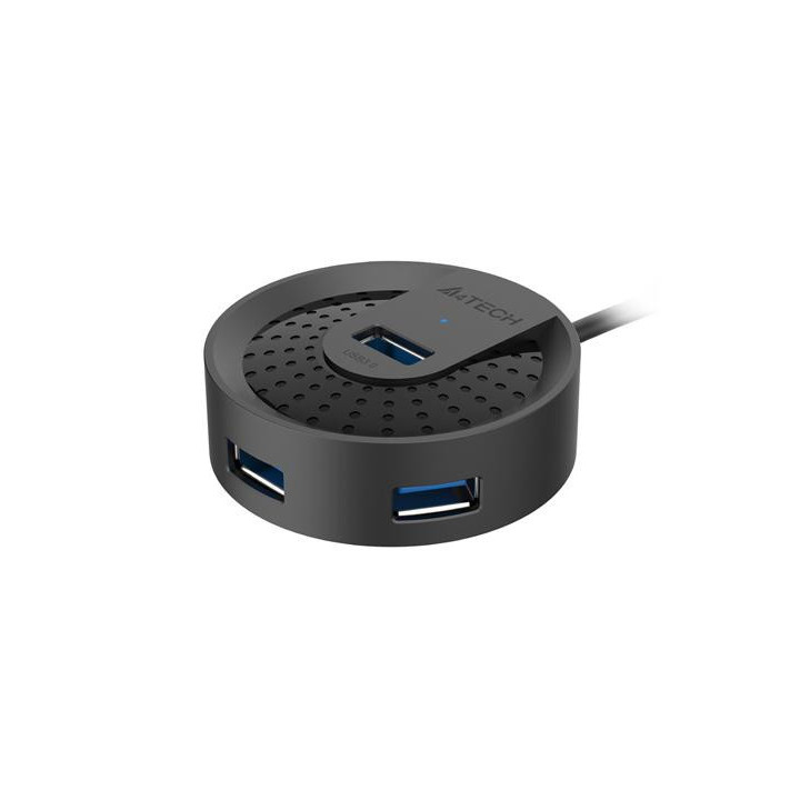USB хъб A4tech HUB-30C, 4 портов, USB 3.0, 5120 Mbit/s, Черен