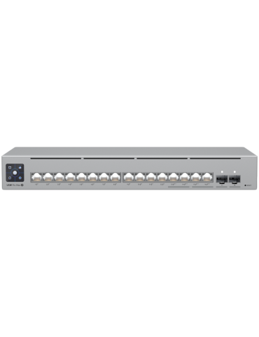 Суич UBIQUITI UniFi Switch Pro Max 16 PoE, 16x Gigabit RJ-45 PoE+, 2x SFP+ 10Gbps, Layer 2/3, управляем - USW-PRO-MAX-16-POE - 1