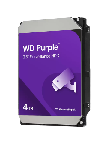 Вътрешен диск WD Purple 4TB, 3.5" SATA 6Gbps 128MB 5400rpm - WD40PURZ - 1
