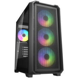 Компютърна кутия Cougar MX600 Mini V2 RGB, Mini Tower, черна - CGR-2TC9B-RGB - 1