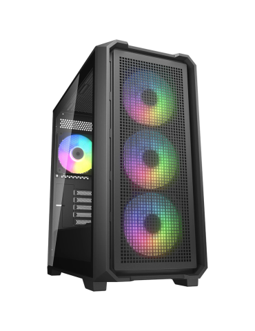 Компютърна кутия Cougar MX600 Mini V2 RGB, Mini Tower, черна - CGR-2TC9B-RGB - 1