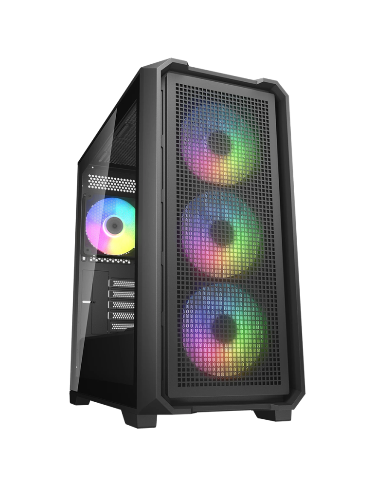 Компютърна кутия Cougar MX600 Mini V2 RGB, Mini Tower, черна - CGR-2TC9B-RGB - 1