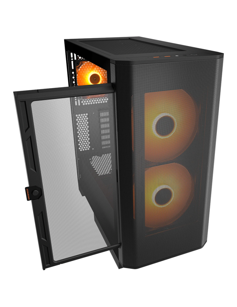 Компютърна кутия COUGAR GAMING AIRFACE FLO RGB, Mid Tower, черна - CGR-5YA6B-RGB - 4