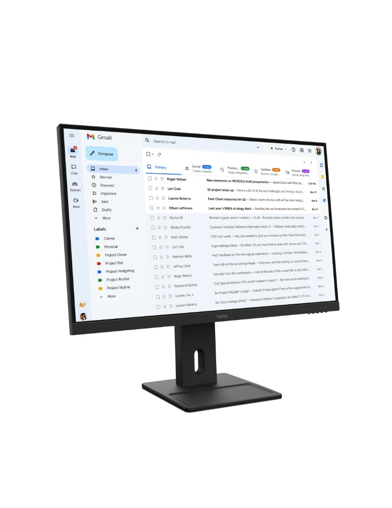 Монитор Lenovo ThinkVision E27-40, 27" IPS 1920x1080, 100Hz, 300cd/m2, 1500:1 - 64BCMAT4EU - 2