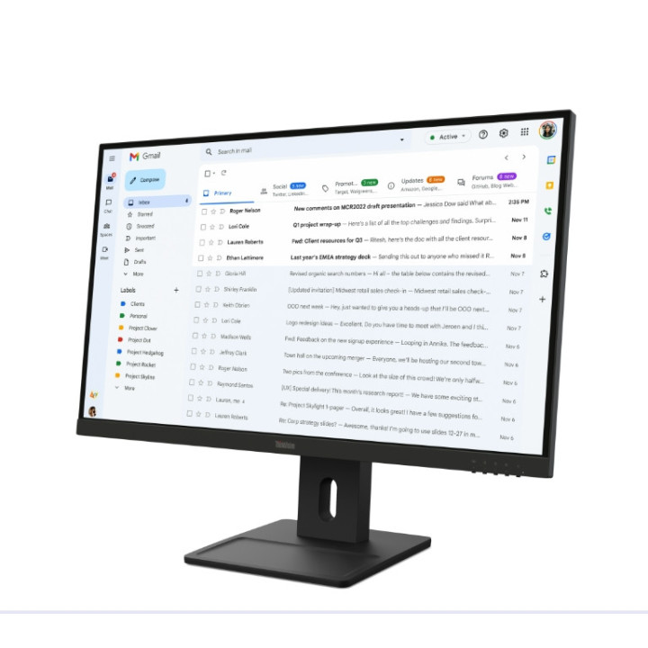 Монитор Lenovo ThinkVision E27-40, 27" IPS 1920x1080, 100Hz, 300cd/m2, 1500:1 - 64BCMAT4EU - 3
