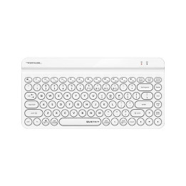 Bluetooth клавиатура A4tech Fstyler FBK30, Bluetooth, 2.4G, Стойка за телефон, Кирилизирана, Бял