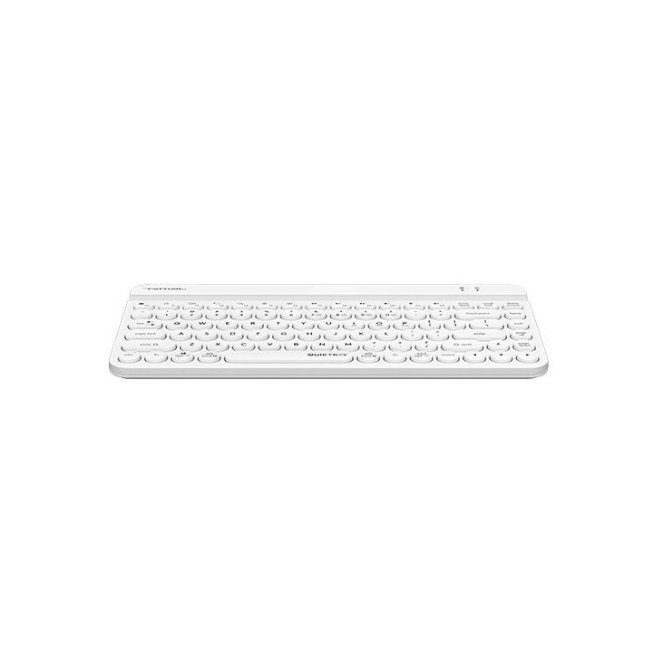 Bluetooth клавиатура A4tech Fstyler FBK30, Bluetooth, 2.4G, Стойка за телефон, Кирилизирана, Бял