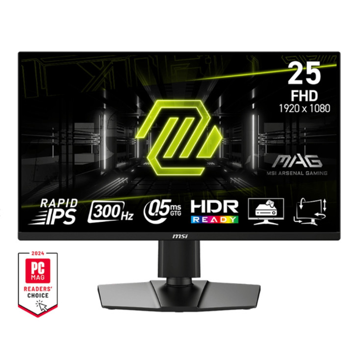 Монитор MSI MAG 255PXF, 24.5" Rapid IPS 1920x1080 300Hz, AMD FreeSync Premium, 0.5ms - 9S6-3BC24M-064 - 1