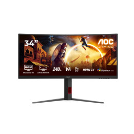 Монитор AOC CU34G4Z, 34" VA Curved 3440x1440 240Hz, 1ms GtG, 450cd/m2, Adaptive Sync - 1