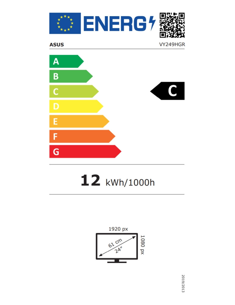 Монитор ASUS VY249HGR, 23.8" IPS 1920x1080 120Hz, 1ms MPRT, Adaptive Sync - 90LM06A3-B03A70 - 6