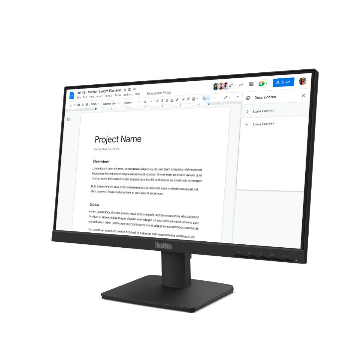 Монитор Lenovo ThinkVision S22-4e, 21.5" IPS 1920x1080, 100Hz, 4ms, 250cd/m2 - 64CBKAT6EU - 2