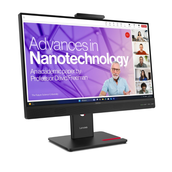 Монитор Lenovo ThinkVision T27QD-4v, 27" IPS 2560x1440, 120Hz, 4ms, USB-C 15W, RJ45, Webcam 5MP - 64B8UAT1EU - 2