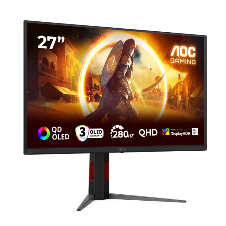 Монитор AOC Q27G4ZD, 27" QD-OLED 2560x1440 280Hz, 0.03ms, 1000cd/m², Adaptive Sync - 2