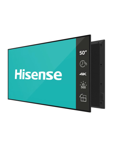 Професионален дисплей Hisense 50DM66D, 50" VA 3840x2160, 500cd/m2, 8ms, Android 11, WiFi, Bluetooth 5.1 - 1