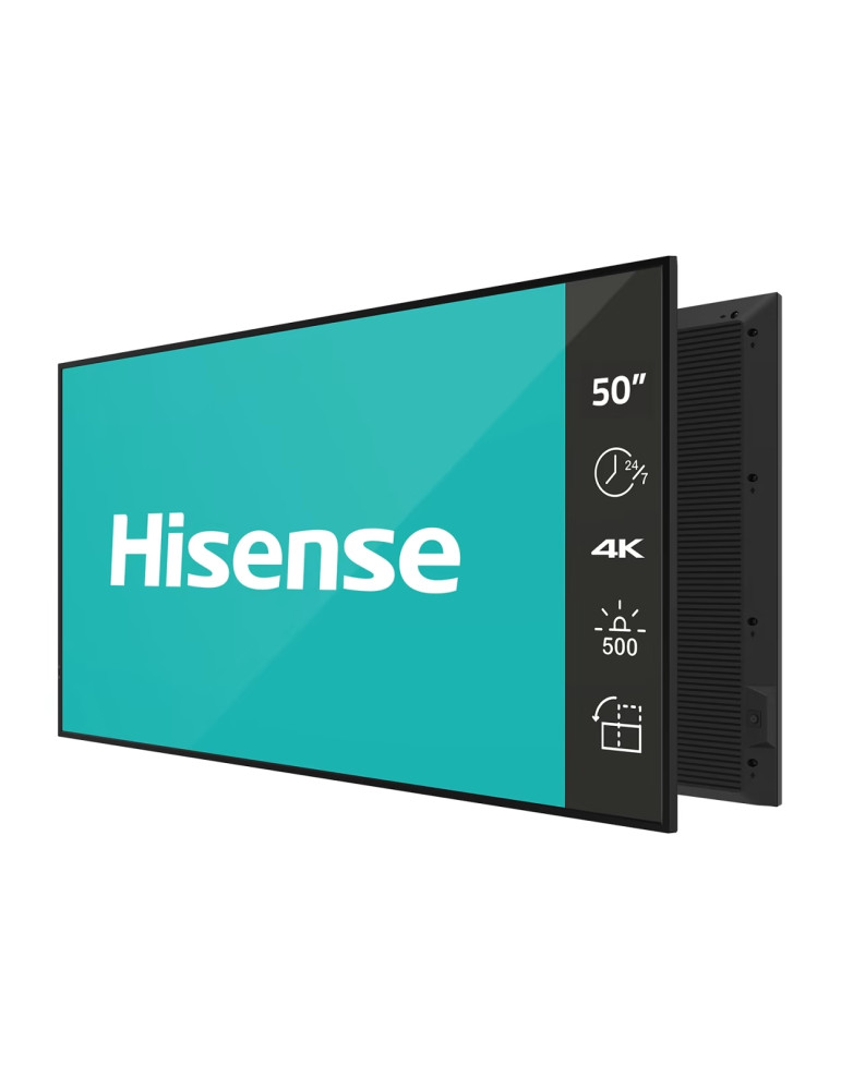 Професионален дисплей Hisense 50DM66D, 50" VA 3840x2160, 500cd/m2, 8ms, Android 11, WiFi, Bluetooth 5.1 - 1