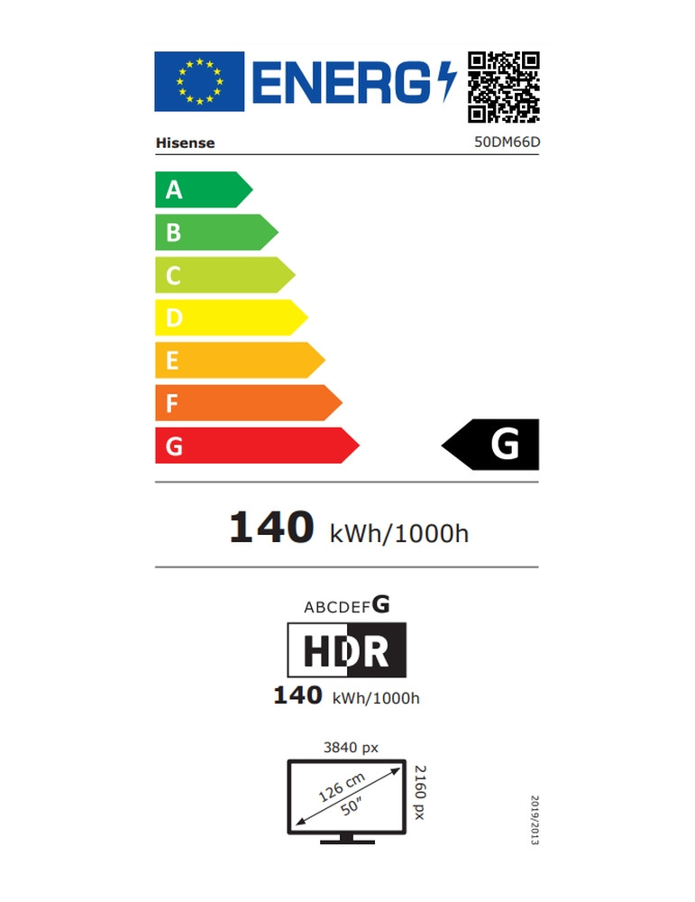 Професионален дисплей Hisense 50DM66D, 50" VA 3840x2160, 500cd/m2, 8ms, Android 11, WiFi, Bluetooth 5.1 - 5