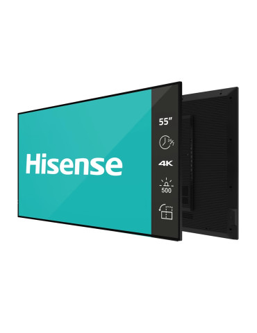 Професионален 55-инчов 4K UHD дисплей Hisense 55DM66D, 50" 3840x2160 4K UHD, ADS, 500cd/m², 8ms, Android 11, WiFi, Bluetooth 5.1
