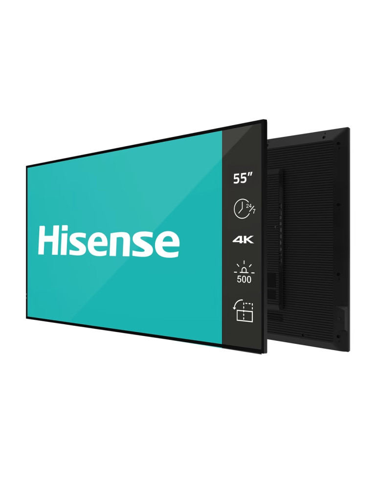 Професионален 55-инчов 4K UHD дисплей Hisense 55DM66D, 50" 3840x2160 4K UHD, ADS, 500cd/m², 8ms, Android 11, WiFi, Bluetooth 5.1