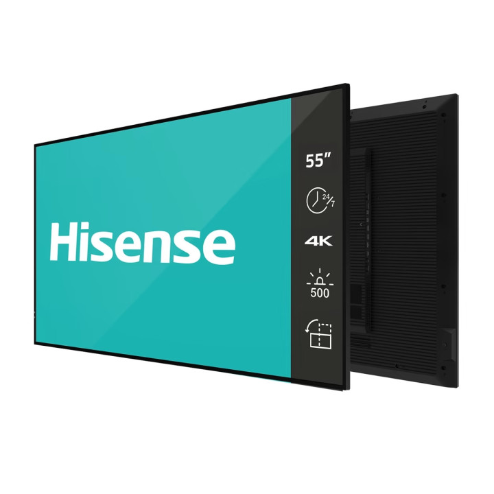Професионален 55-инчов 4K UHD дисплей Hisense 55DM66D, 50" 3840x2160 4K UHD, ADS, 500cd/m², 8ms, Android 11, WiFi, Bluetooth 5.1