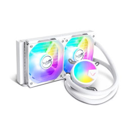 Водно охлаждане за процесор VALKYRIE A240 White, Течно охлаждане, 2x120mm вентилатора, 800-2300 RPM помпа, ARGB LED, Intel/AMD с