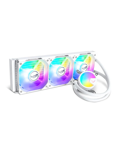 Водно охлаждане за процесор VALKYRIE A360 White, 3x120mm вентилатора, Liquid cooling, LGA115x/1700/2011/2066/AM4/AM5 - VK-AIOA36