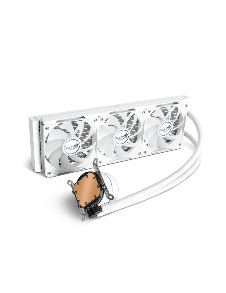 Водно охлаждане за процесор VALKYRIE A360 White, 3x120mm вентилатора, Liquid cooling, LGA115x/1700/2011/2066/AM4/AM5 - VK-AIOA36