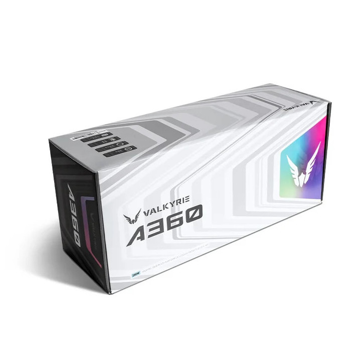 Водно охлаждане за процесор VALKYRIE A360 White, 3x120mm вентилатора, Liquid cooling, LGA115x/1700/2011/2066/AM4/AM5 - VK-AIOA36