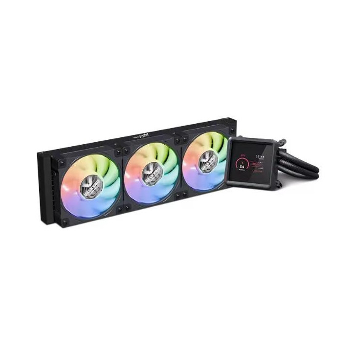 Водно охлаждане за процесор VALKYRIE B-GT360 ARGB LCD, 3x120mm вентилатора, 1700-2800RPM помпа, LCD дисплей, Intel/AMD съвместим
