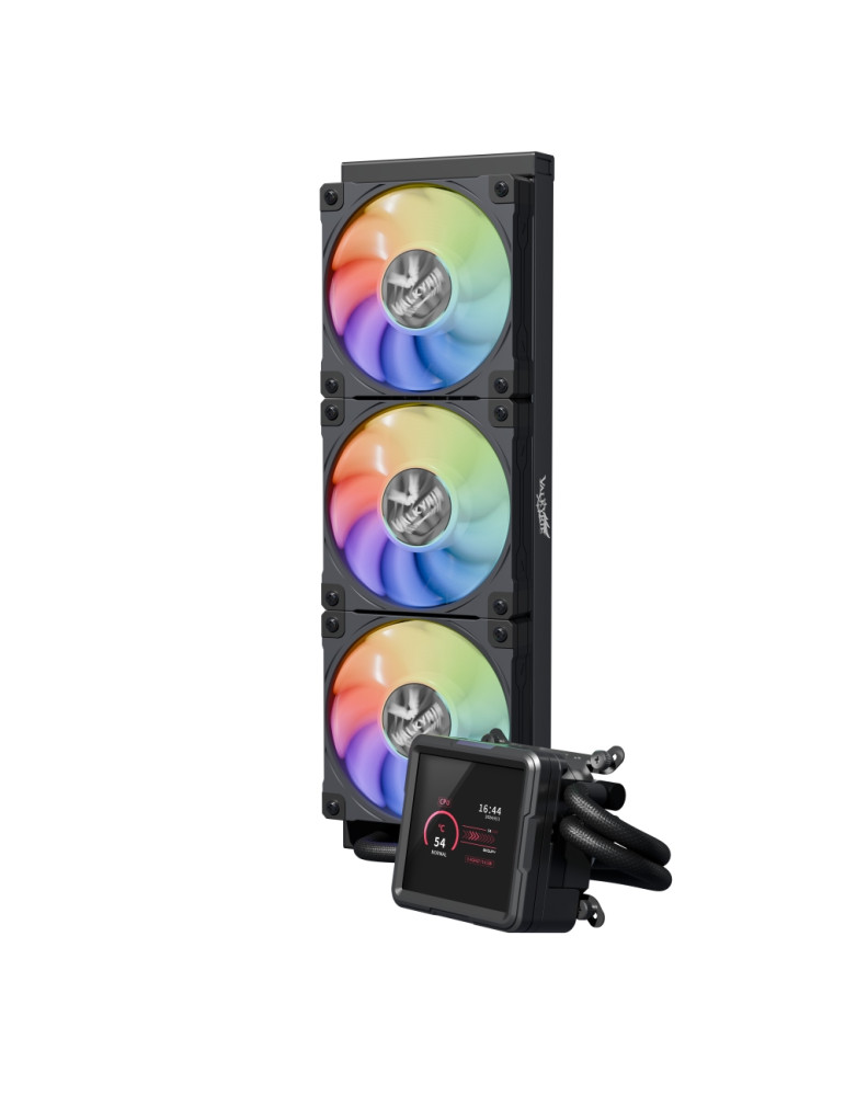 Водно охлаждане за процесор VALKYRIE B-GT360 ARGB LCD, 3x120mm вентилатора, 1700-2800RPM помпа, LCD дисплей, Intel/AMD съвместим