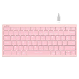 Bluetooth клавиатура A4TECH FBX51C FSTyler, Bluetooth, 2.4 GHz, USB-C, Кирилизирана, Розов