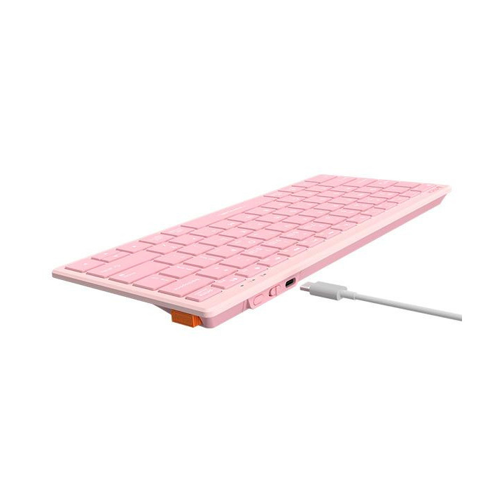 Bluetooth клавиатура A4TECH FBX51C FSTyler, Bluetooth, 2.4 GHz, USB-C, Кирилизирана, Розов