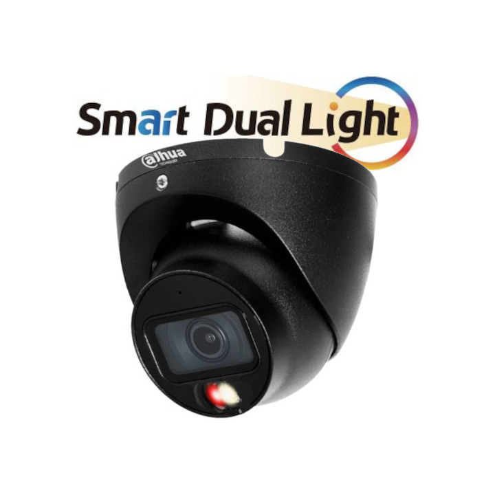IP камера Dahua IPC-HDW1639T-A-IL-0280B-S6-BLACK, 5MP Eyeball, 2.8mm, микрофон, 30м IR - IPC-HDW1639T-A-IL-0280B-S6-BLACK - 2