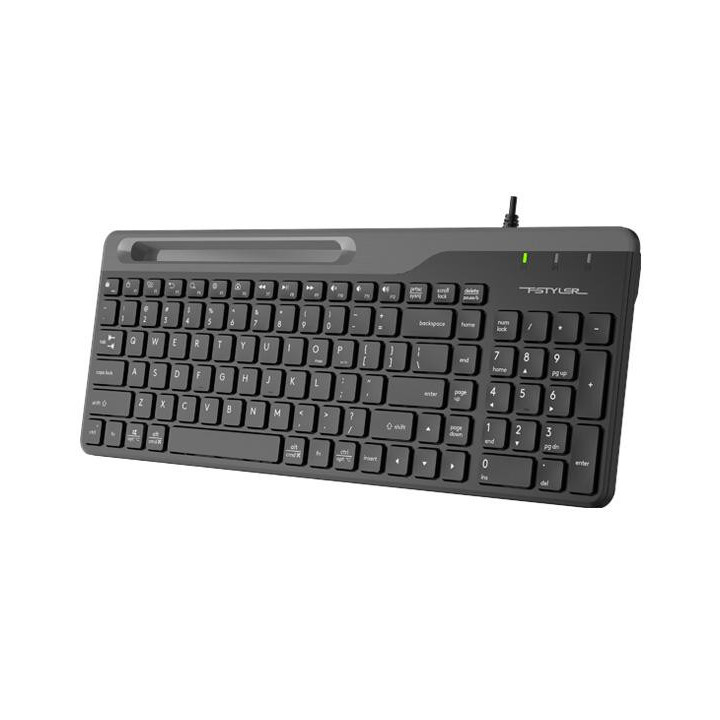 Клавиатура A4tech Fstyler FK25, Стойка за телефон, Кирилизирана, Черен