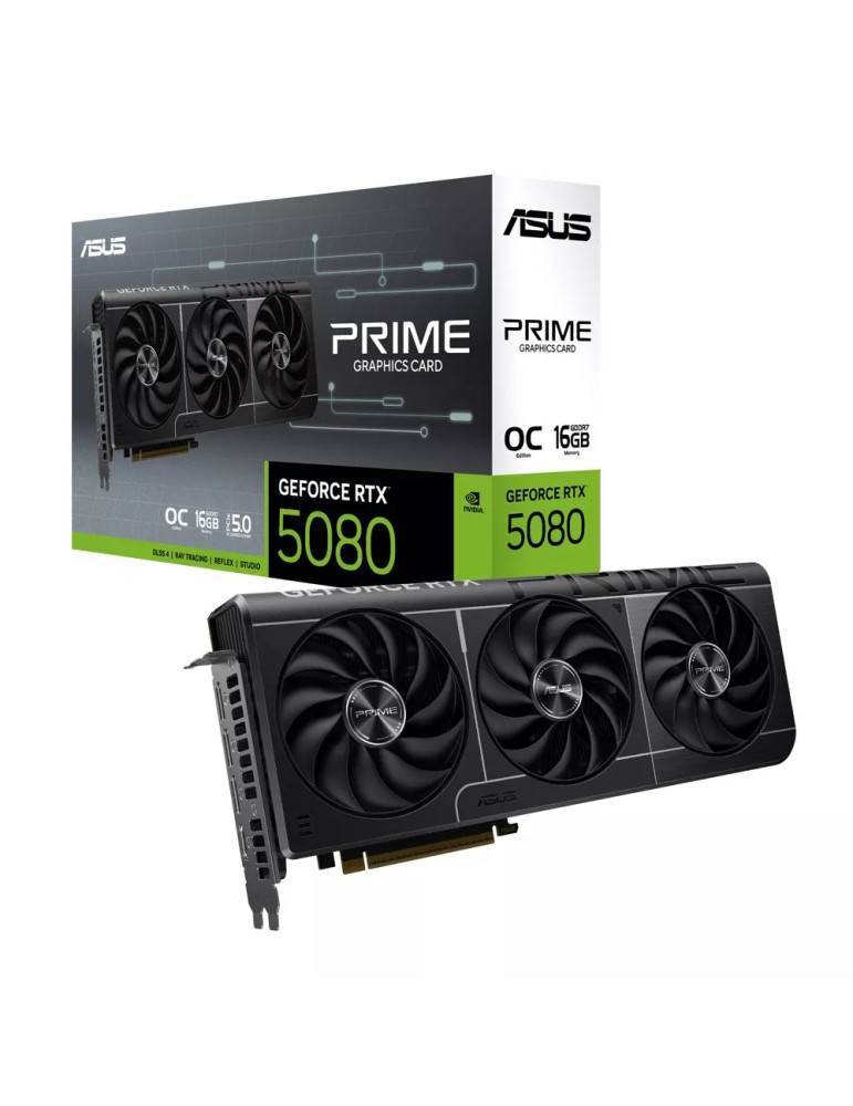 Видео карта ASUS Prime GeForce RTX 5080, 16GB GDDR7, 256-bit, 10752 ядра, 2685MHz - PRIME-RTX5080-16G - 1