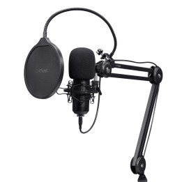 Микрофон TRUST GXT270 Emita II, Condenser, Cardioid, USB, 2.5m кабел, със стойка - 25770 - 1