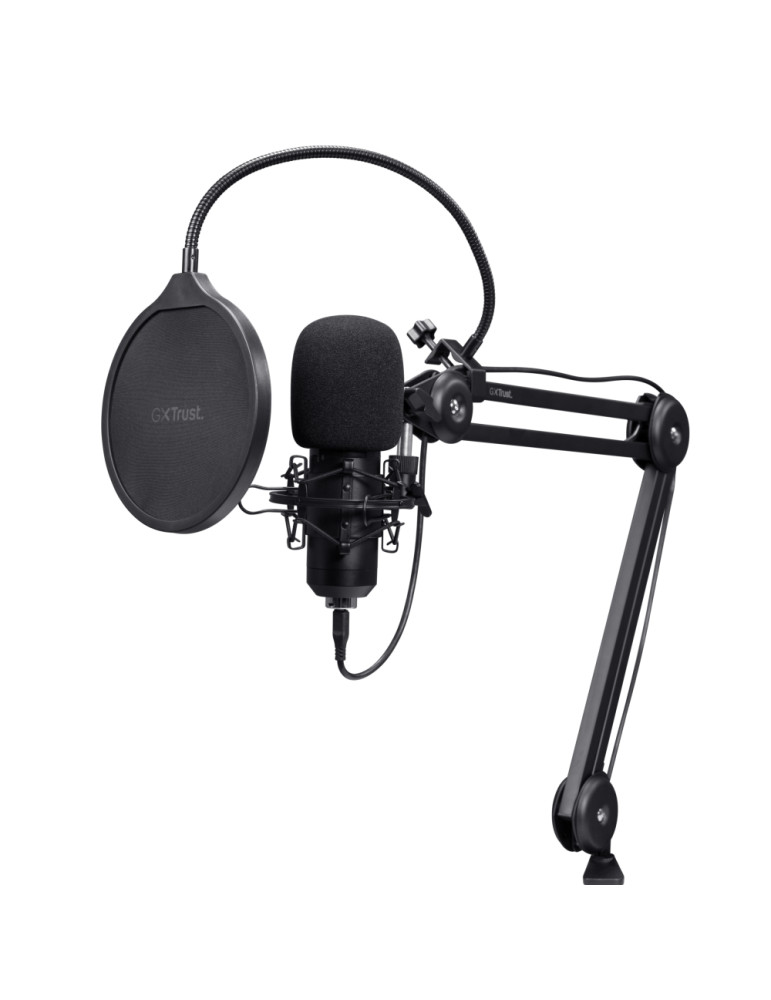Микрофон TRUST GXT270 Emita II, Condenser, Cardioid, USB, 2.5m кабел, със стойка - 25770 - 1