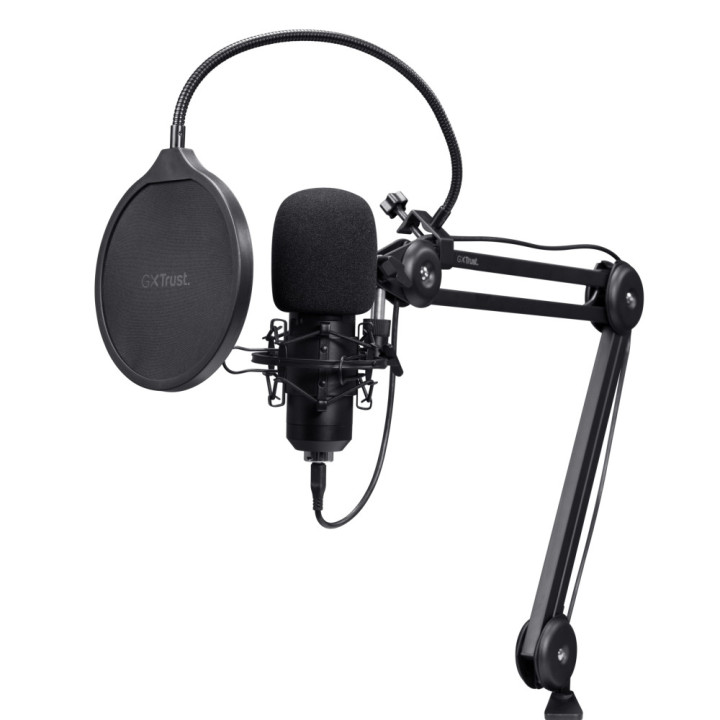Микрофон TRUST GXT270 Emita II, Condenser, Cardioid, USB, 2.5m кабел, със стойка - 25770 - 1