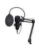 Микрофон TRUST GXT270 Emita II, Condenser, Cardioid, USB, 2.5m кабел, със стойка - 25770 - 1