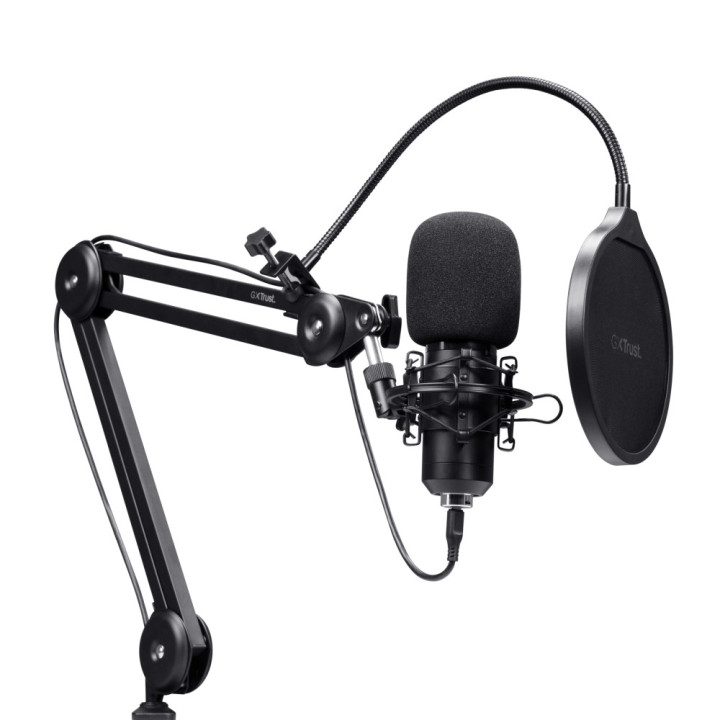 Микрофон TRUST GXT270 Emita II, Condenser, Cardioid, USB, 2.5m кабел, със стойка - 25770 - 2