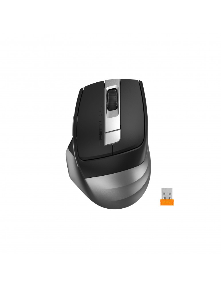 Bluetooth презареждаща се мишка A4tech FB35CS Fstyler, Bluetooth, 2.4GHz, Литиево-йонна батерия, Безшумна, Сив
