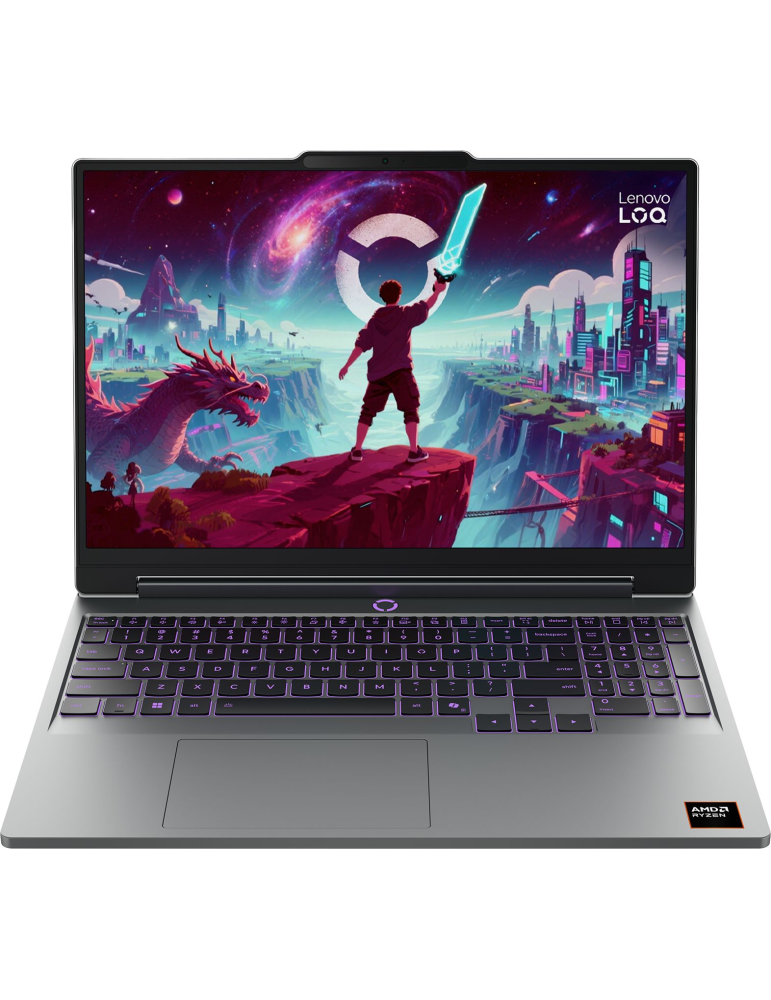 Гейминг лаптоп Lenovo LOQ 15 83GS, 15.3" IPS 1920x1200 165Hz, AMD Ryzen 7 250, RTX 5050 8GB, 16GB DDR5, 512GB SSD, без ОС - 83TN
