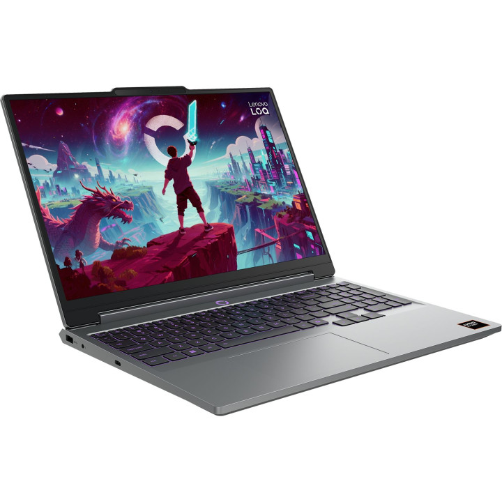 Гейминг лаптоп Lenovo LOQ 15 83GS, 15.3" IPS 1920x1200 165Hz, AMD Ryzen 7 250, RTX 5050 8GB, 16GB DDR5, 512GB SSD, без ОС - 83TN