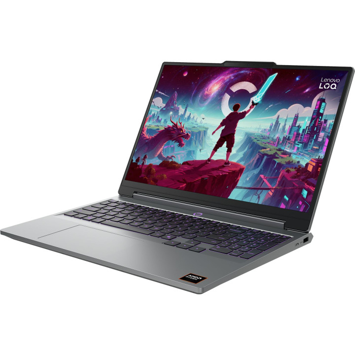 Гейминг лаптоп Lenovo LOQ 15 83GS, 15.3" IPS 1920x1200 165Hz, AMD Ryzen 7 250, RTX 5050 8GB, 16GB DDR5, 512GB SSD, без ОС - 83TN