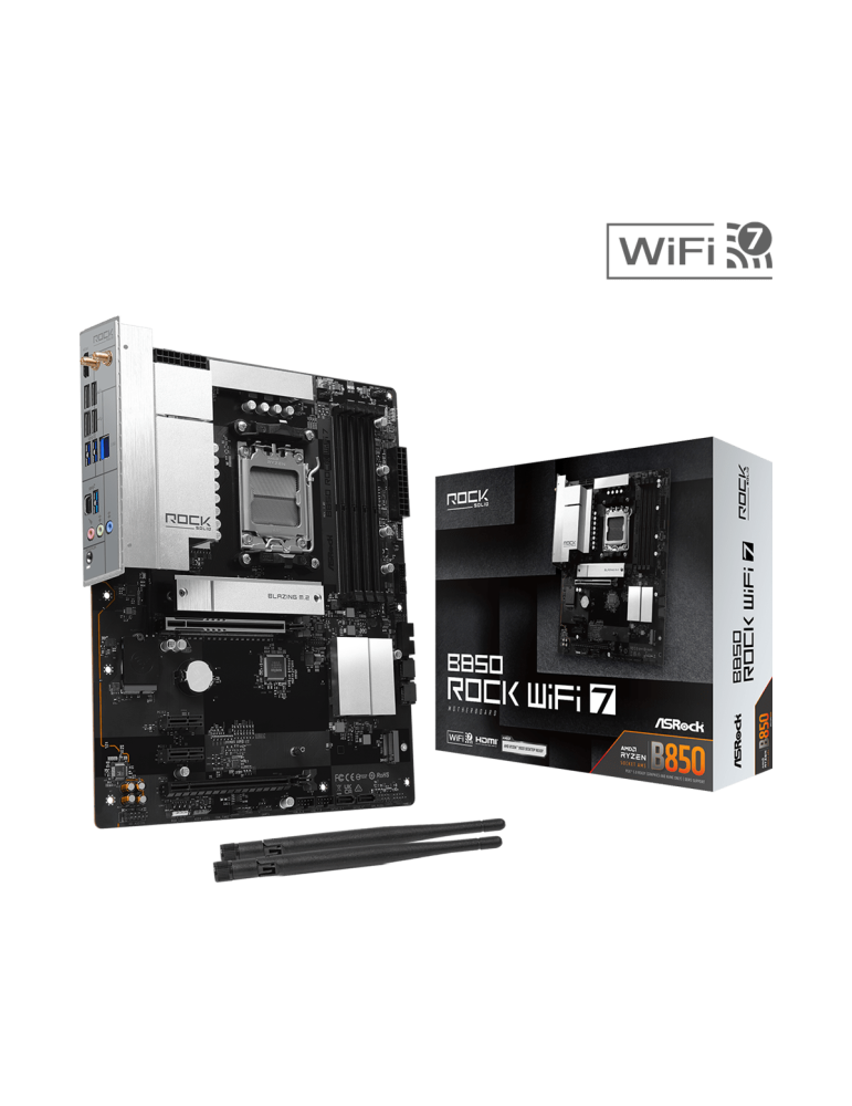 Дънна платка ASROCK B850 Rock WiFi 7, AM5 - 1